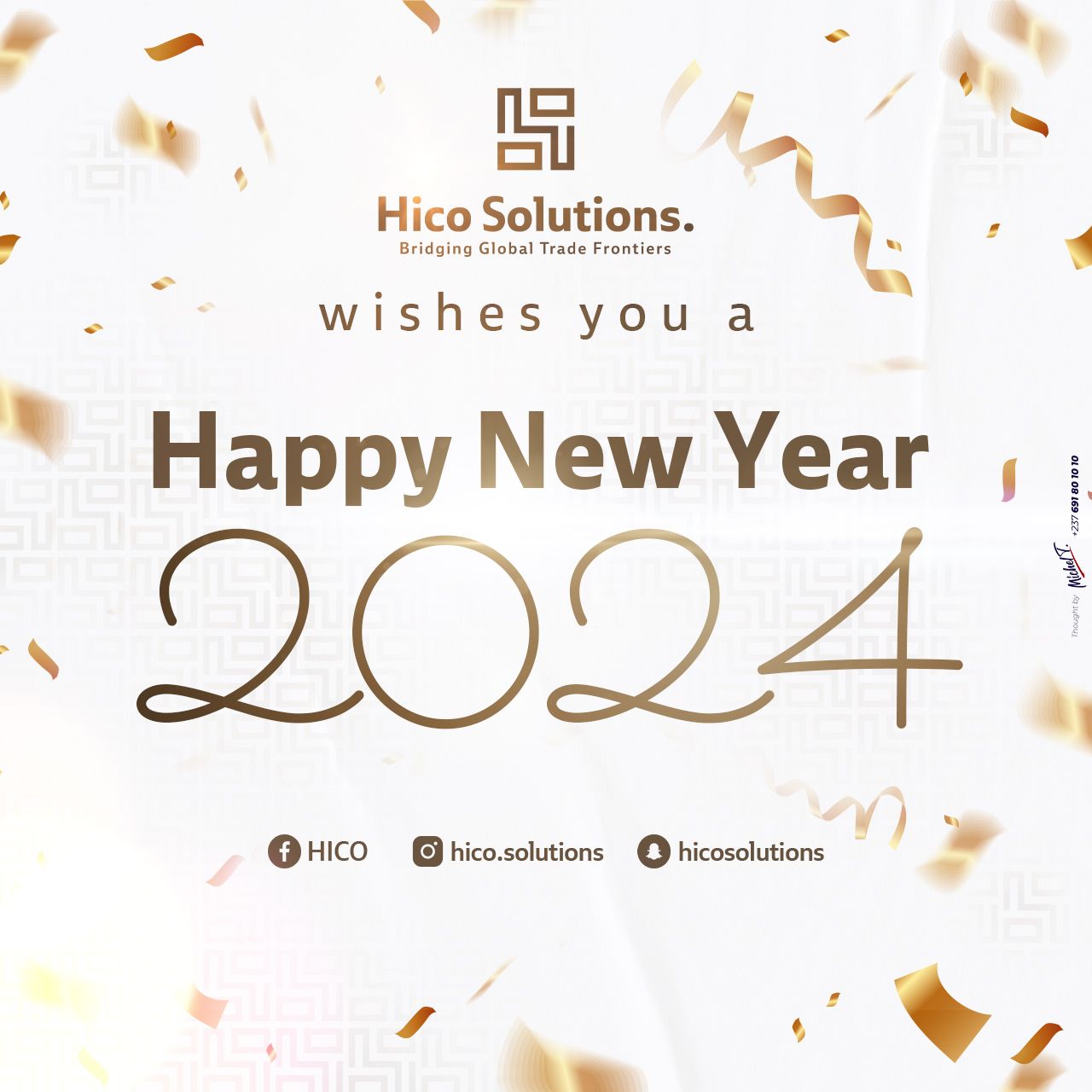 Social media campaign, New Year greetings.