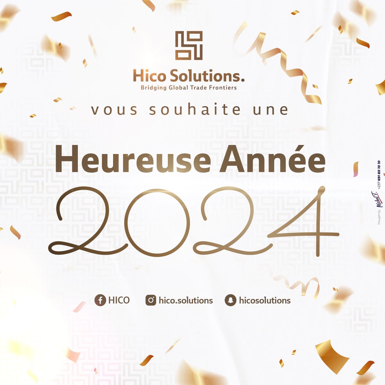 Campagne social media, vœux de nouvelle année.