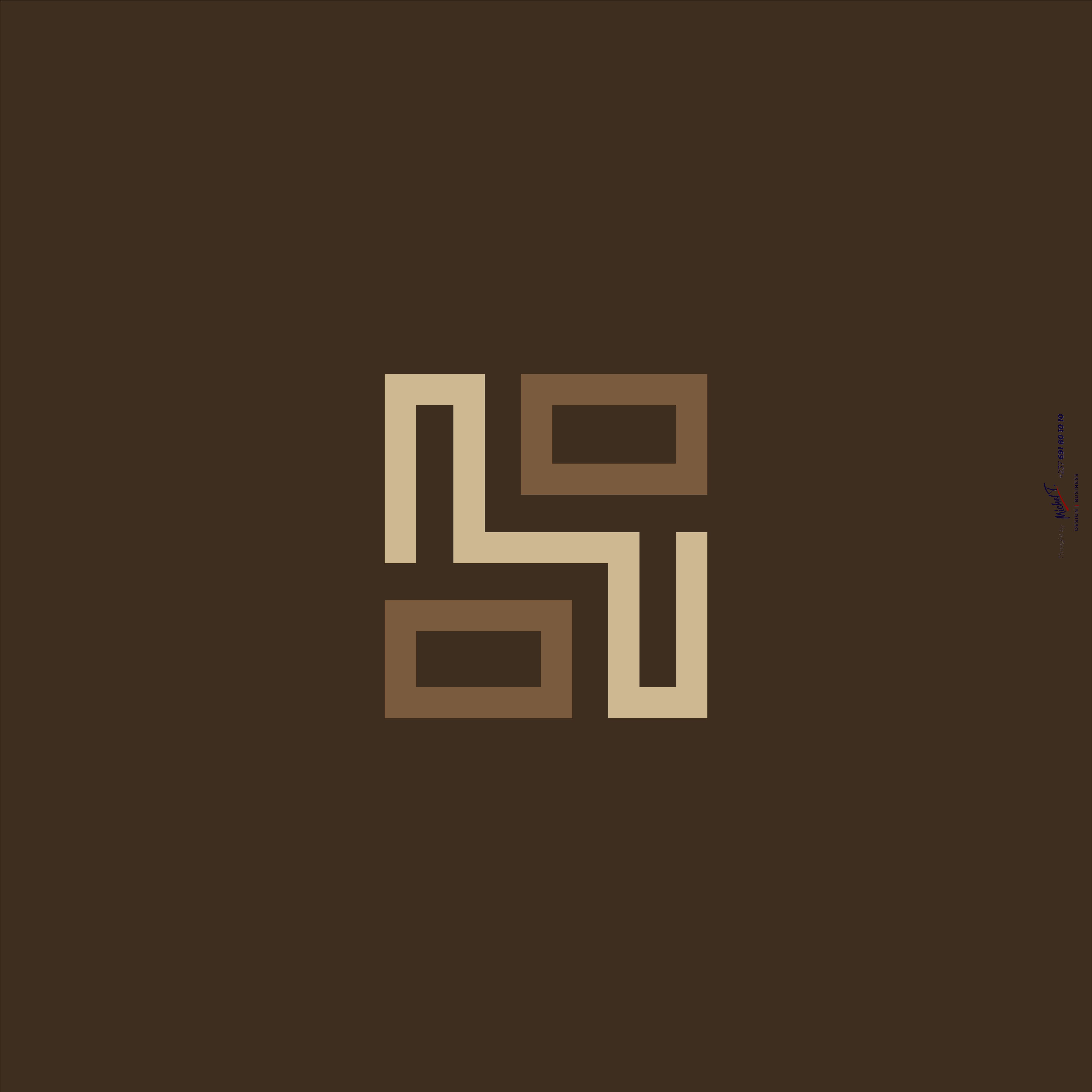 Le monogramme, seul, version sombre.